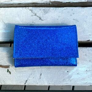 Blue glitter metallic wallet Kirk’s Folly